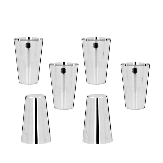 Vinod Stainless Steel Plain Glass, Set of 6 Pieces