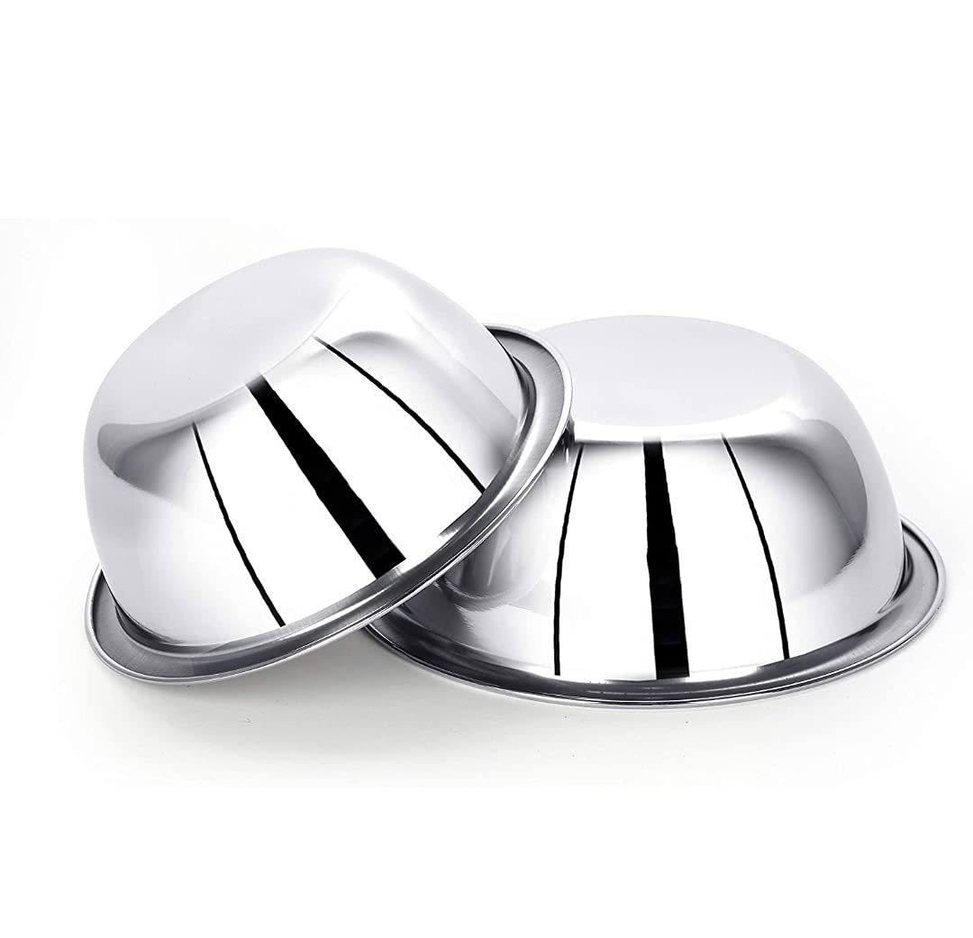 VINOD Steel Mixing Bowl, Serving Donga Pack of 2 pcs