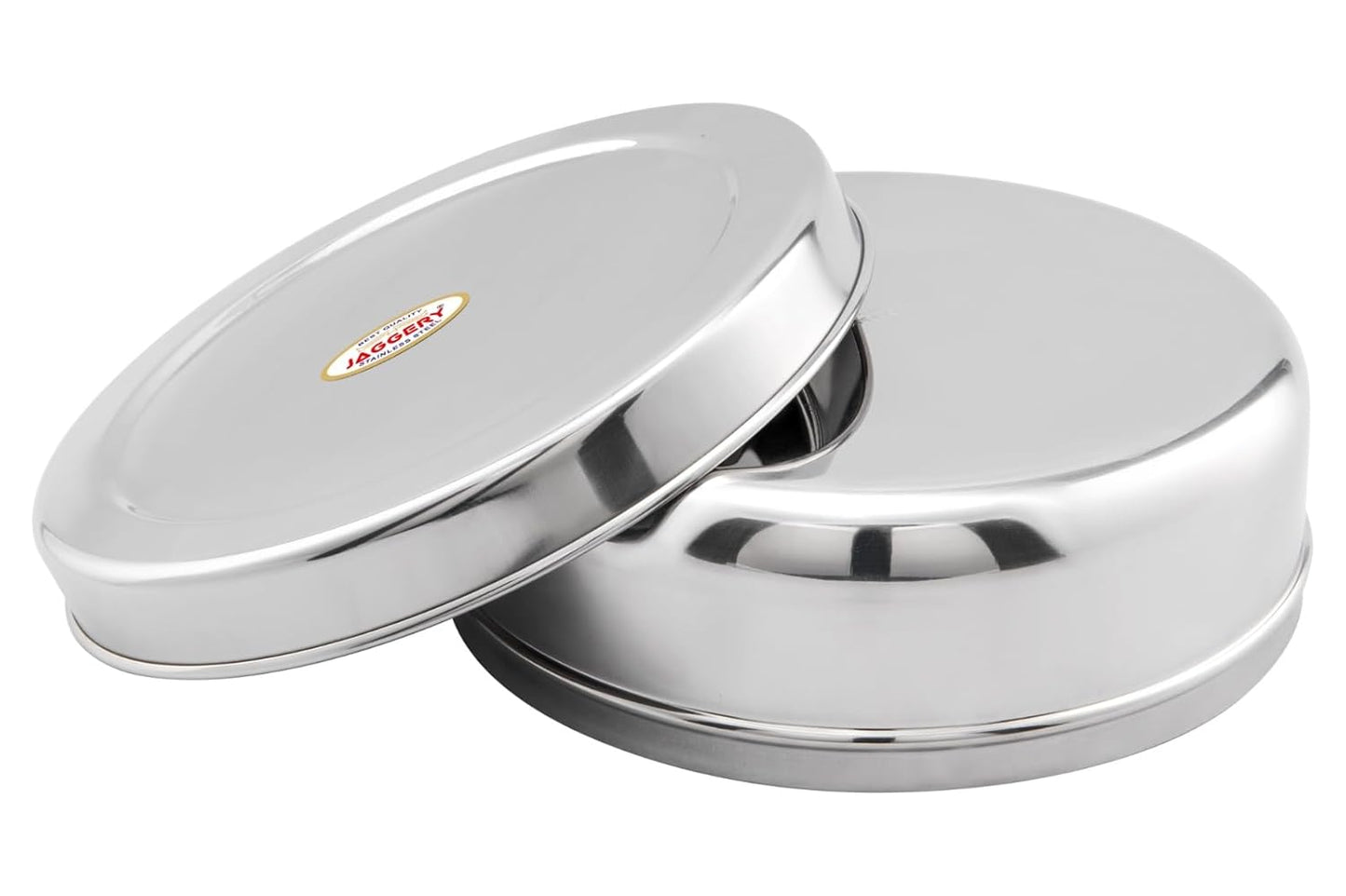 JAGGERY® Stainless Steel Container 3 Pcs Set, Puri Dabba Round Shape -Capacity-800ml,1000ml,1300ml, (Dia-17cm,18.5cm,20cm) useful to Keep Roti,Chapati and parantha