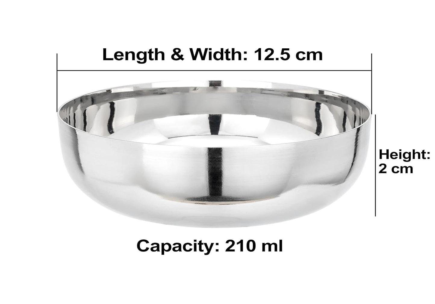 JAGGERY Heavy Gauge Apple Halwa Plates (Dia-11.5cm, H- 3.3cm, 210ml)