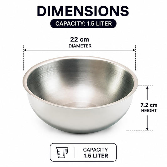 JAGGERY Triply Stainless Steel Cook and Serve Tasla/Tasra with Glass Lid, Consumes Less Oil, Healthy Cooking, Even Htat Distribution - Induction and Gas Stove Ready