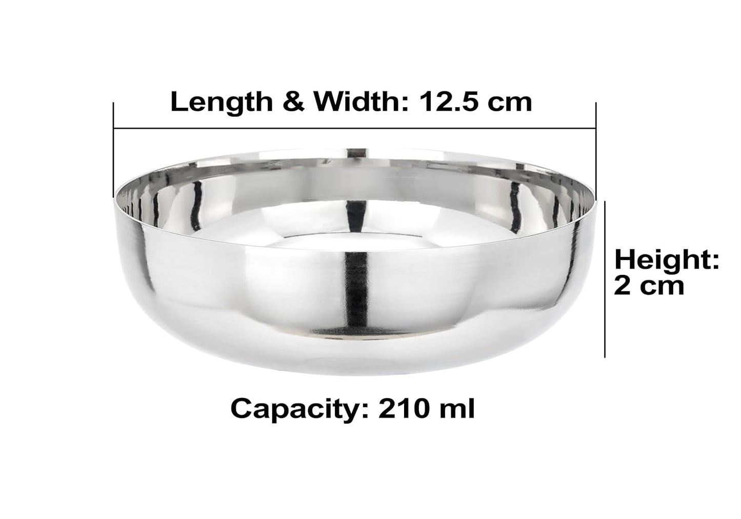 JAGGERY Heavy Gauge Apple Halwa Plates (Dia-11.5cm, H- 3.3cm, 210ml)