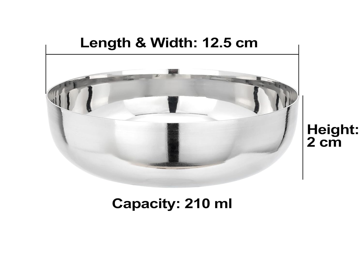 JAGGERY Heavy Gauge Apple Halwa Plates (Dia-11.5cm, H- 3.3cm, 210ml)