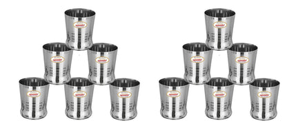 JAGGERY Stainless Steel  Water Milk Juice Glass Set (350ml, Spice)