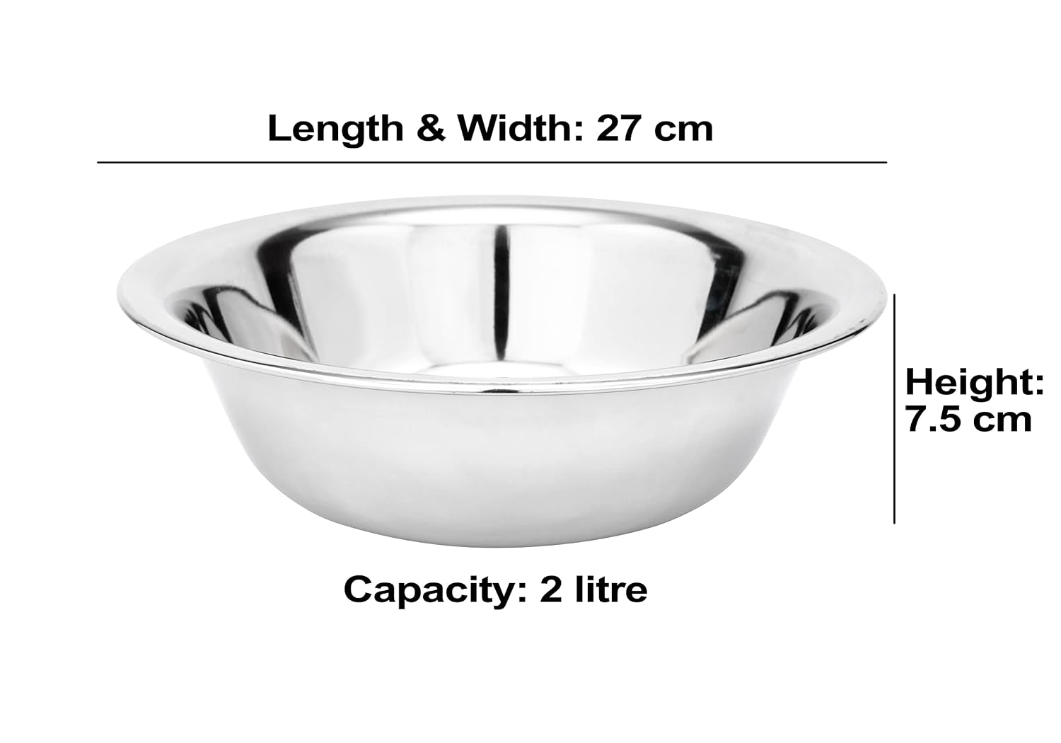 JAGGERY Stainless Steel Multipurpose Dhhama,gamla,kathot,deep Bowl for kneading Dough