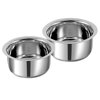 Vinod Stainless Steel Capsule Bottom Tope Set of 2 Pieces - 5L & 6 litres