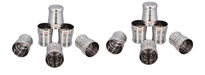 JAGGERY Stainless Steel  Water Milk Juice Glass Set (350ml, Eco)