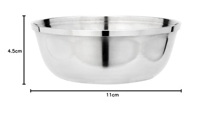 JAGGERY Mukta Vati Regular Bowl Pack of 6 Pcs (Dia-11cm, H-4.5cm)