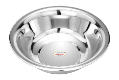 JAGGERY Stainless Steel Multipurpose Dhhama,gamla,kathot,deep Bowl for kneading Dough