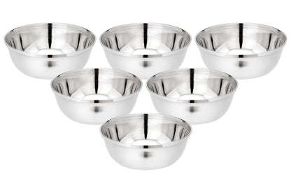 JAGGERY Mukta Vati Regular Bowl Pack of 6 Pcs (Dia-12cm,H-5cm)