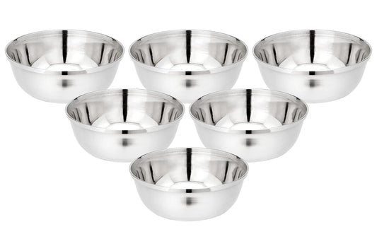 JAGGERY Mukta Vati Regular Bowl Pack of 6 Pcs (Dia-12cm,H-5cm)