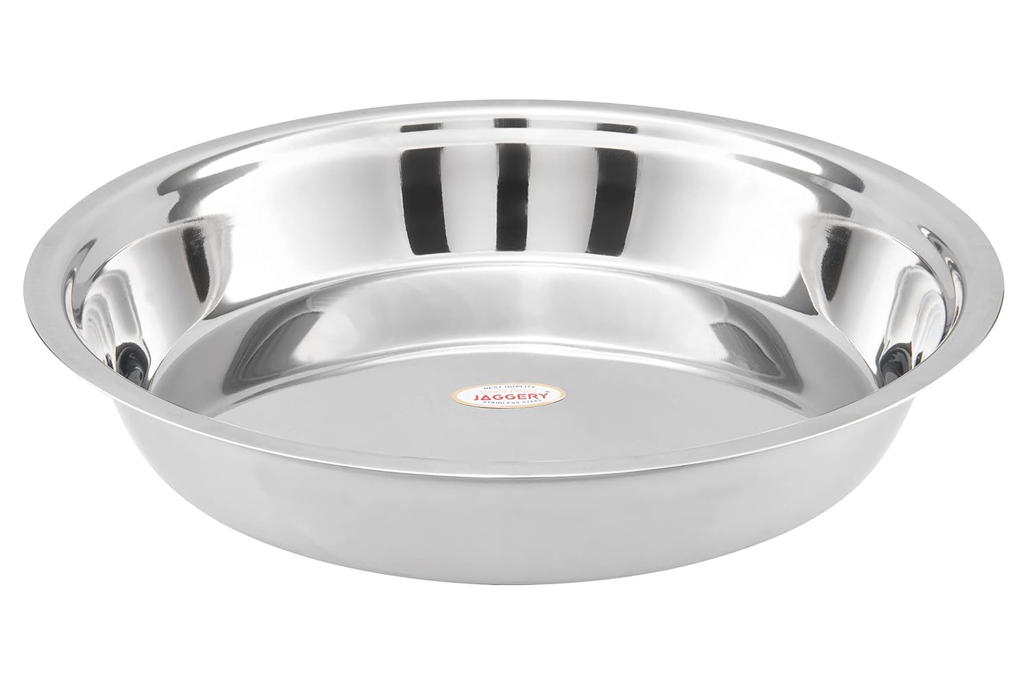 JAGGERY Heavy Gauge Stainless Steel Parat for Dough Kneading, Mixing & Food Preparation