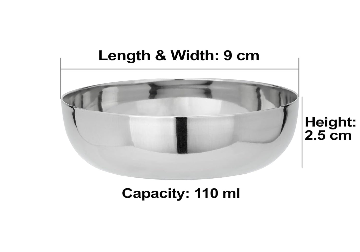 JAGGERY Heavy Gauge Apple Halwa Plates (Dia-9cm, H-2.5cm, 110ml)
