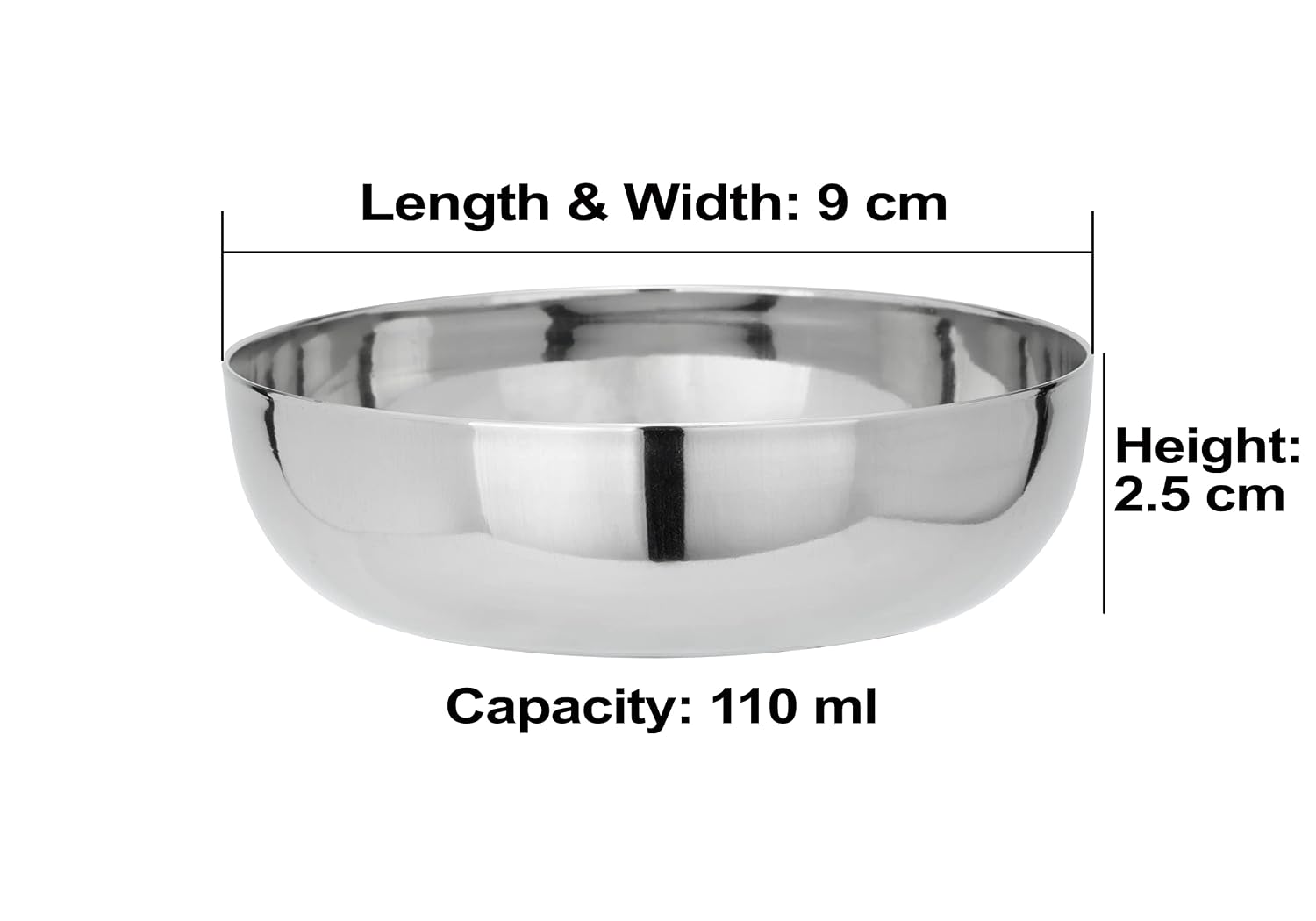 JAGGERY Heavy Gauge Apple Halwa Plates (Dia-9cm, H-2.5cm, 110ml)