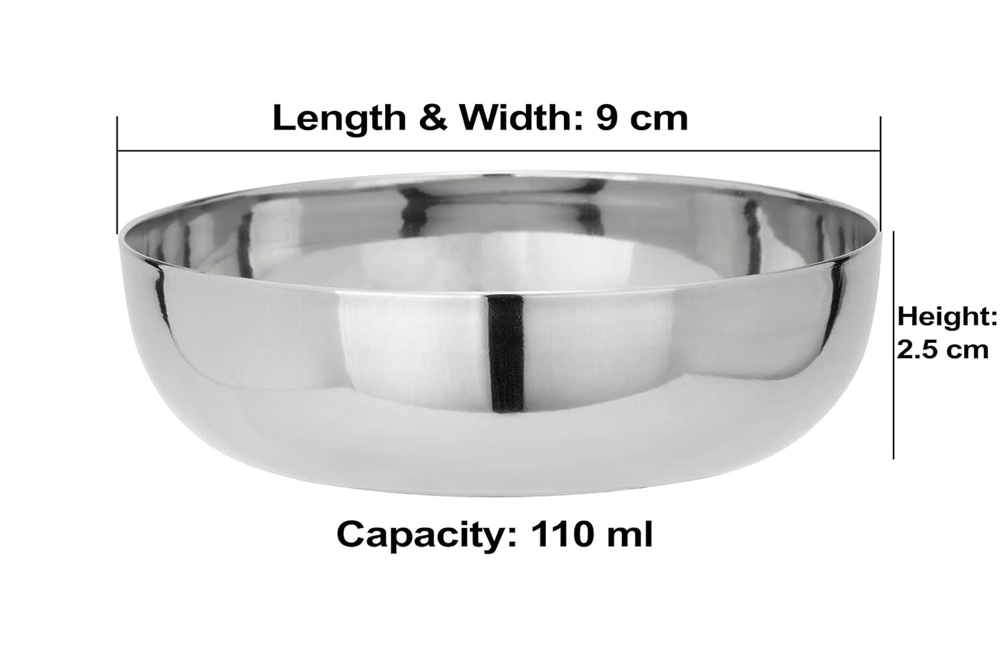 JAGGERY Heavy Gauge Apple Halwa Plates (Dia-10cm, H- 3cm, 160ml)