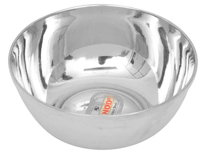 Vinod Stainless Steel 20 pcs Thali Set/Dinner Set/Bhojan Set of Dinner Plate, Katori Bowl, Glass, Spoon (Assembled Dinnerware) kh13