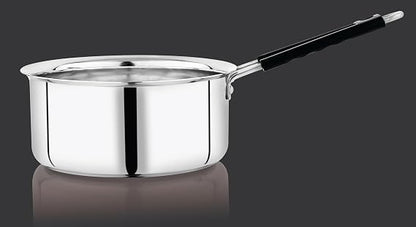 Vinod Stainless Steel Royal Saucepan with Long Side Handle, Tea/Milk Pan