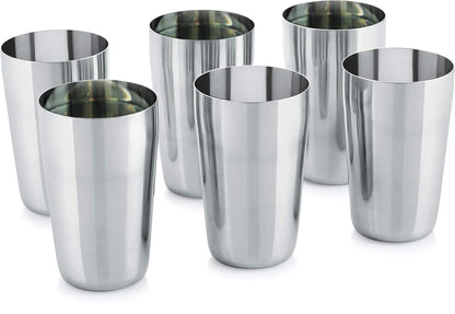 Vinod Thumsup Steel Glass Set, 400 ml, 6 Piece, Service for 6