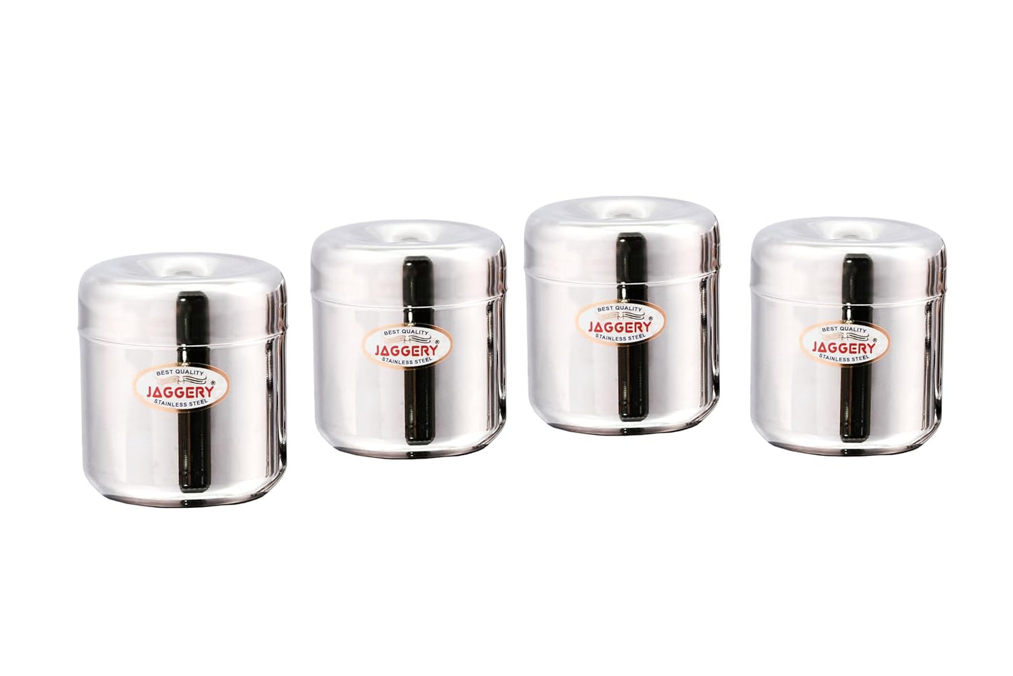 JAGGERY Stainless Steel Apple Dabba, Junior Storage Container, Canisters Set of 4 pcs (200 ml)