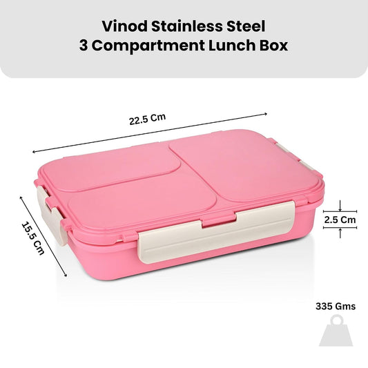 Vinod GO-Tiffin Stainless Steel Insulated Lunch Box | Leaf-Proof
