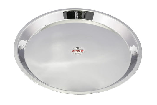 Vinod Stainless Steel Thali , Dinner Plate ( TAT) 2 pcs