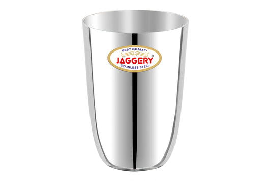 JAGGERY® Stainless Steel Drinking Water Milk Juice Apple Glass set, (Passion Glass 300ml, Pack of 6)
