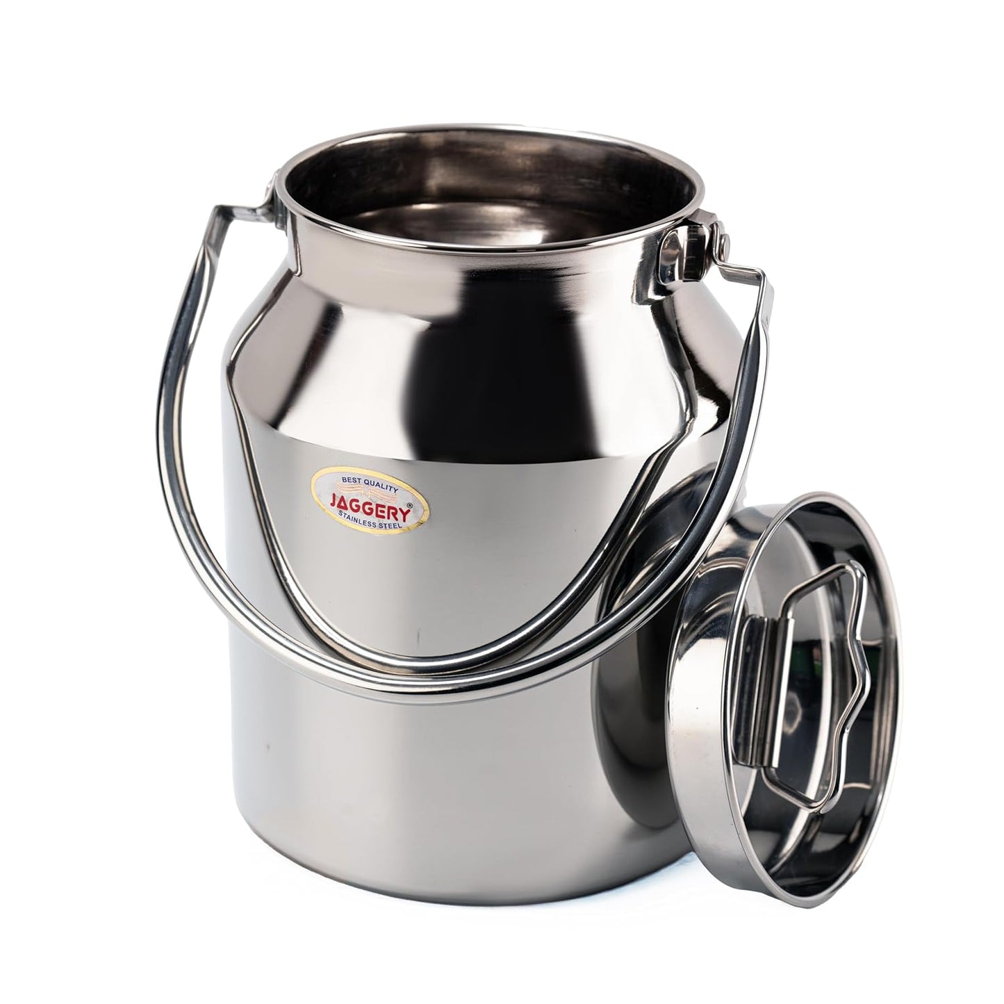 JAGGERY Stainless Steel Jointless Barni/Steel Milk Can/Oil Can/Milk Container/Liquid Container (Approx 2 litre/2000ml)