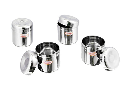 JAGGERY Stainless Steel Apple Dabba, Junior Storage Container, Canisters Set of 4 pcs (260 ml)