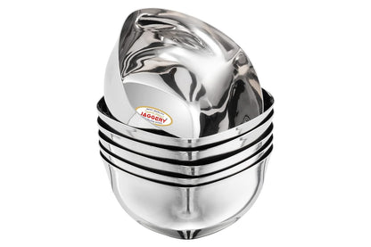 JAGGERY Stainless Steel Square Shaped Dessert Bowl Pack of 6 Pcs