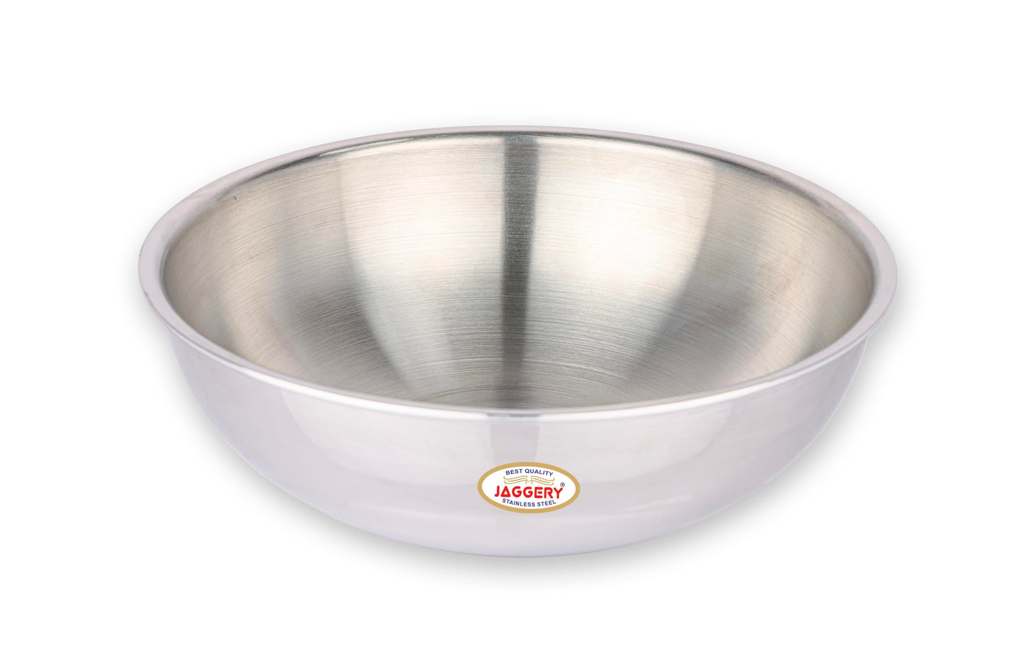 JAGGERY Triply Stainless Steel Cookware Tasla - 2.5 Litre (24 cm), Kadai (Without Handle), Induction & Gas Friendly, Heavy Bottom-Kadai for Cooking