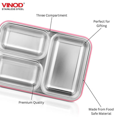 Vinod GO-Tiffin Stainless Steel Insulated Lunch Box | Leaf-Proof