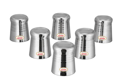 JAGGERY Stainless Steel  Water Milk Juice Glass Set (350ml, Spice)