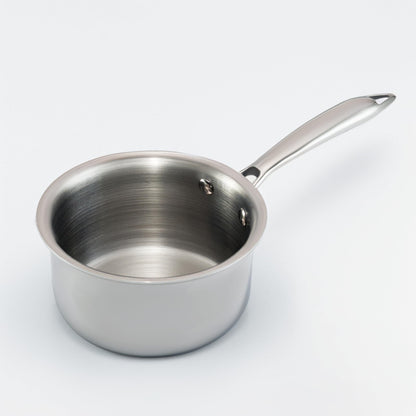 JAGGERY Stainless Steel Triply Sauce Pan | Tea and Milk Pan | Heavy Gauge Cookware | Induction and Gas Stove Compatible | Heat Resistant Handle
