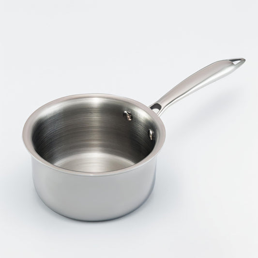 JAGGERY Stainless Steel Triply Sauce Pan | Tea and Milk Pan | Heavy Gauge Cookware | Induction and Gas Stove Compatible | Heat Resistant Handle