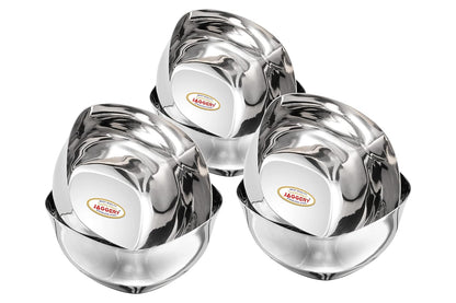 JAGGERY Stainless Steel Square Shaped Dessert Bowl Pack of 6 Pcs