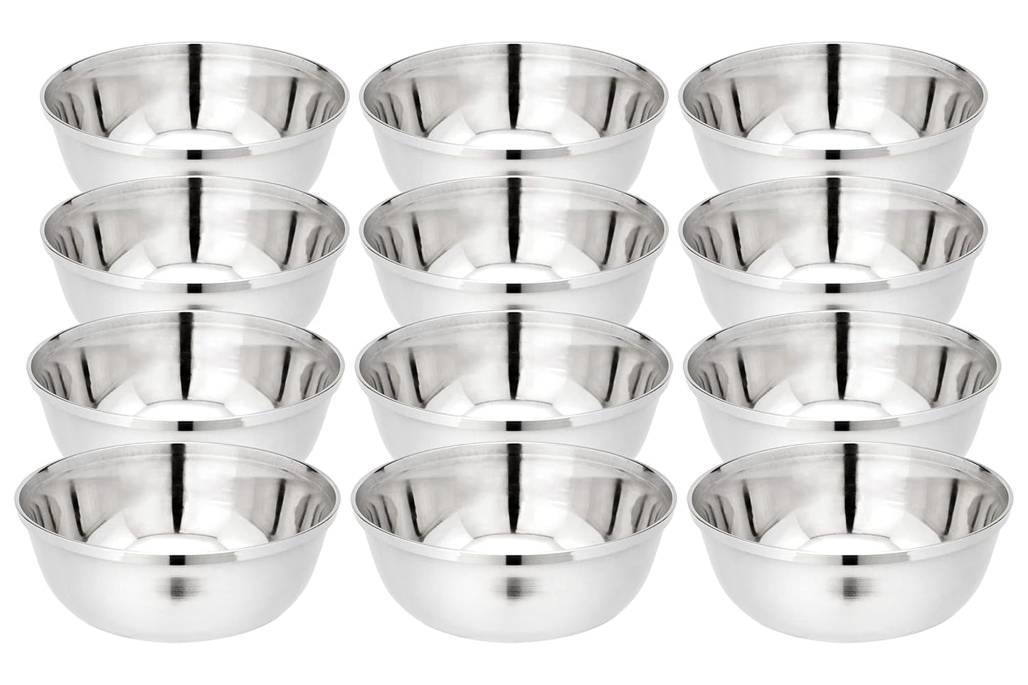 JAGGERY Mukta Vati Regular Bowl Pack of 12 Pcs (Dia-9cm, H-4cm)