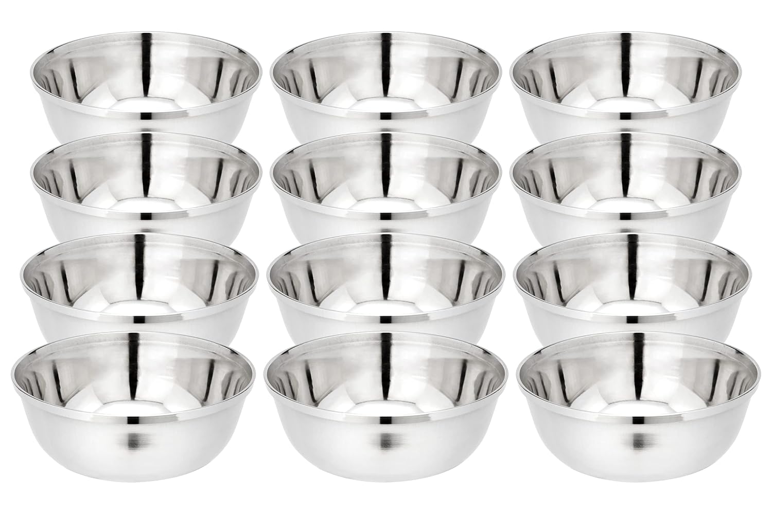 JAGGERY Mukta Vati Regular Bowl Pack of 12 Pcs (Dia-9cm, H-4cm)