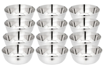 JAGGERY Mukta Vati Regular Bowl Pack of 12 Pcs (Dia-9cm, H-4cm)