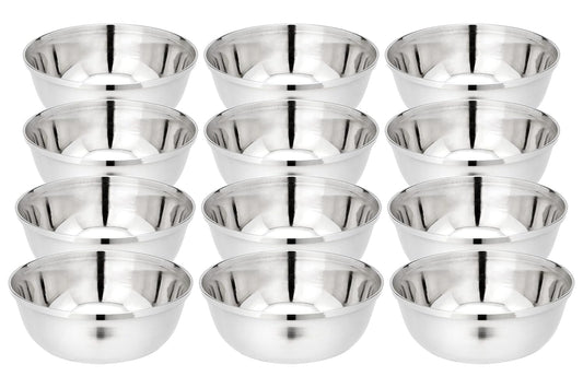 JAGGERY Mukta Vati Regular Bowl Pack of 12 Pcs (Dia-9cm, H-4cm)