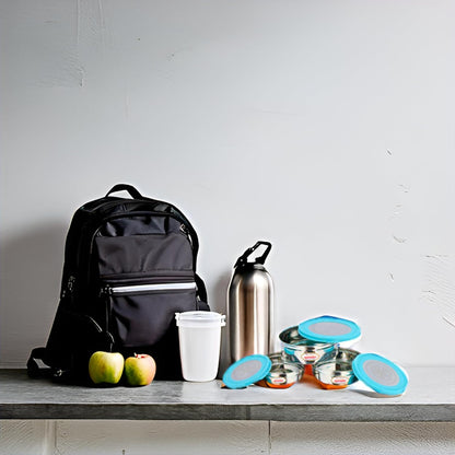 JAGGERY Stainless Steel Slim Airtight Containers With Leak Proof Lids, Set Of 3 Pcs, Capacity-210ml, 350ml, 500ml, Food Grade Silicon Seal, Ideal For carrying Food In Your Backpack