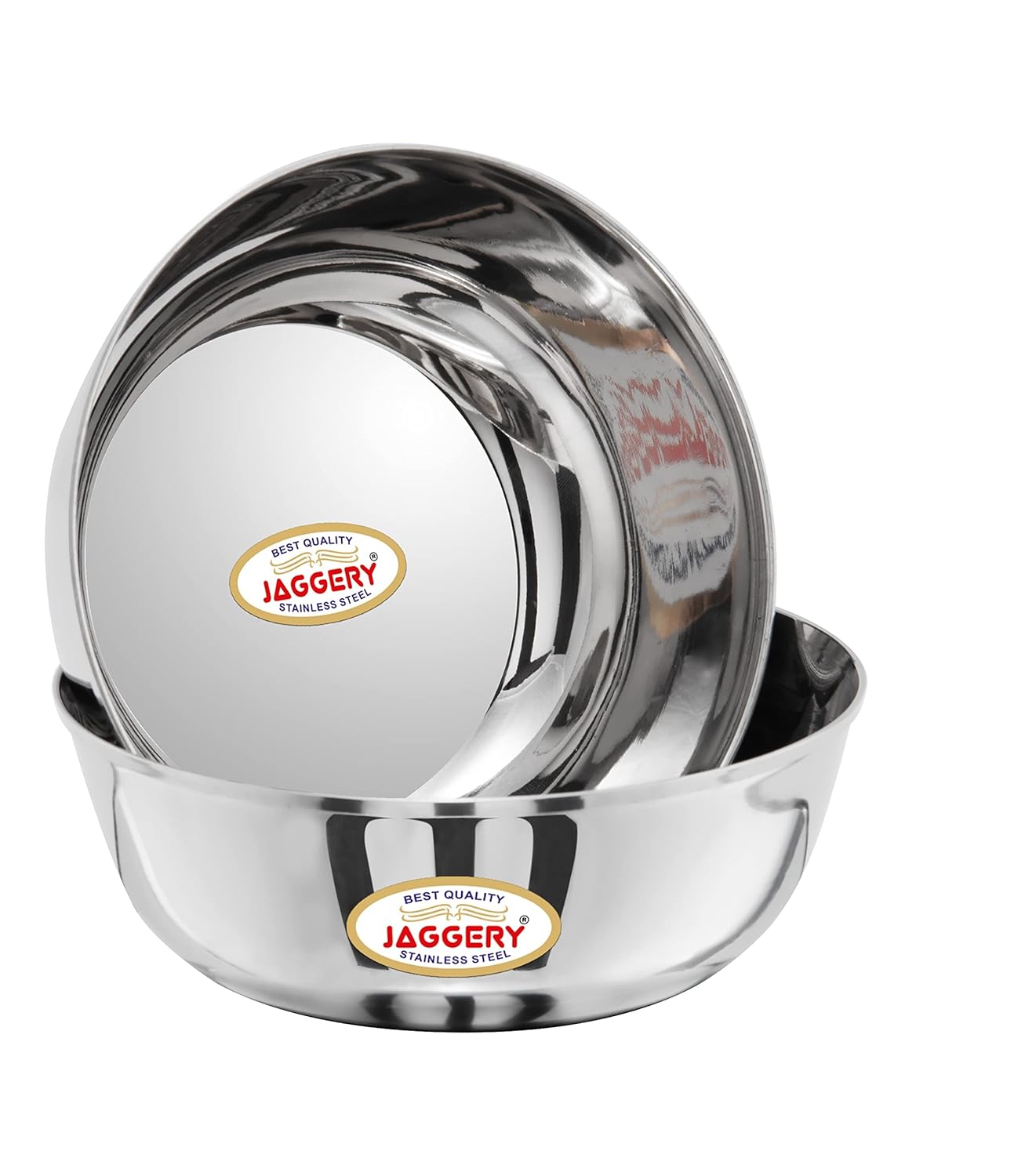 JAGGERY Stainless Steel 600ml Katora Set, Big Bowl