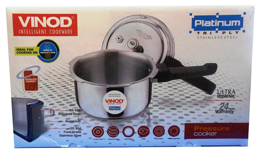 Vinod Stainless Steel Triply Cooker, Outer Lid