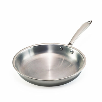 JAGGERY Triply Stainless Steel Frypan | Heavy Bottom Cookware | Even Heating Surface | Induction and Gas Compatible | Heat Resistant Handle