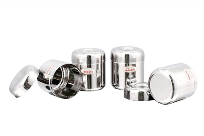 JAGGERY Stainless Steel Apple Dabba, Junior Storage Container, Canisters Set of 4 pcs (200 ml)