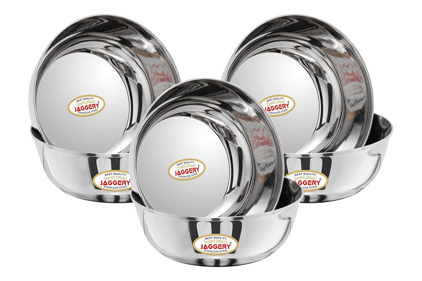 JAGGERY Stainless Steel 700ml Katora Set, Big Bowl