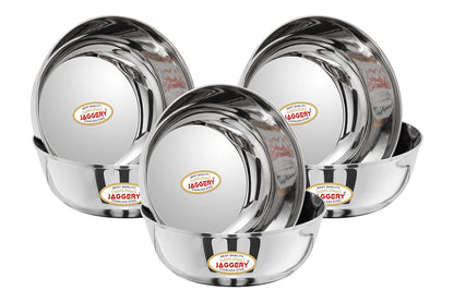 JAGGERY Stainless Steel 600ml Katora Set, Big Bowl