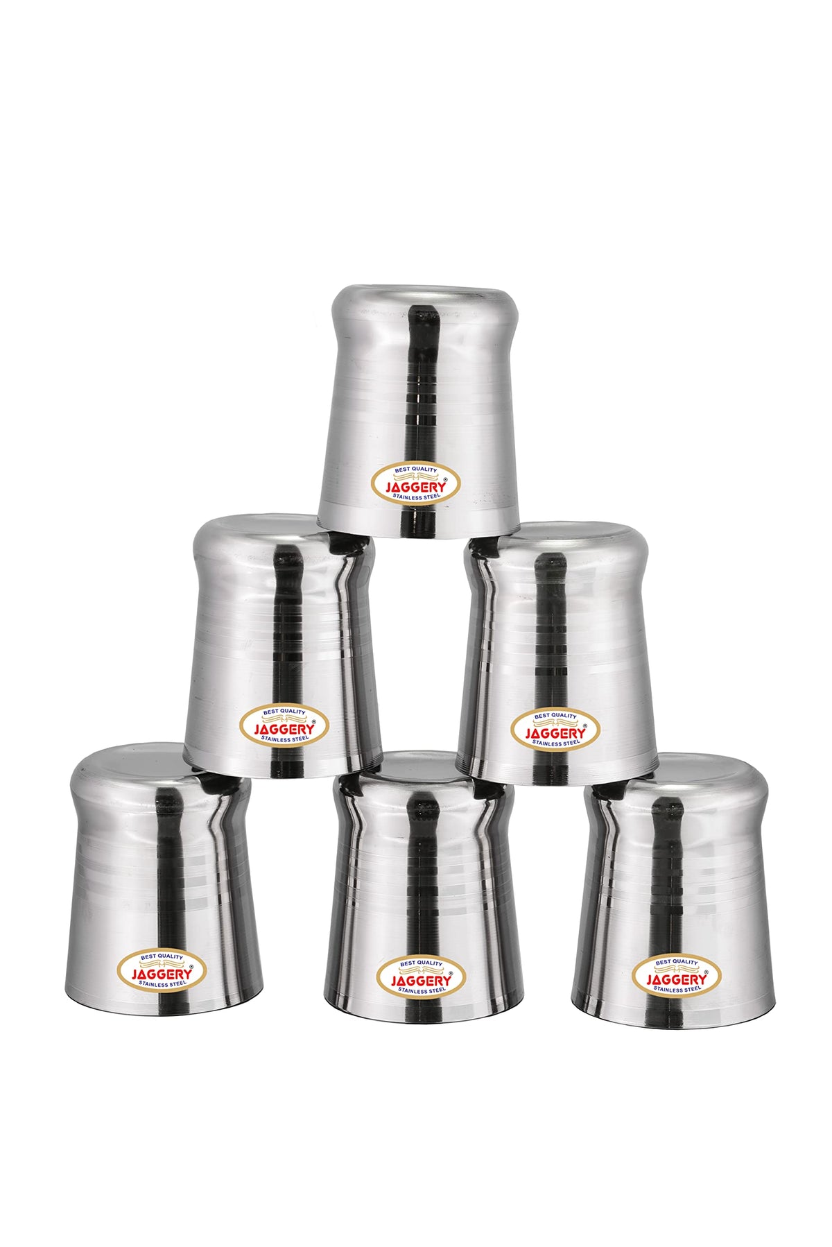 JAGGERY Stainless Steel  Water Milk Juice Glass Set (350ml, Spice)