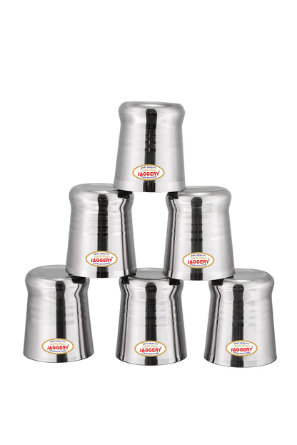 JAGGERY Stainless Steel  Water Milk Juice Glass Set (350ml, Spice)