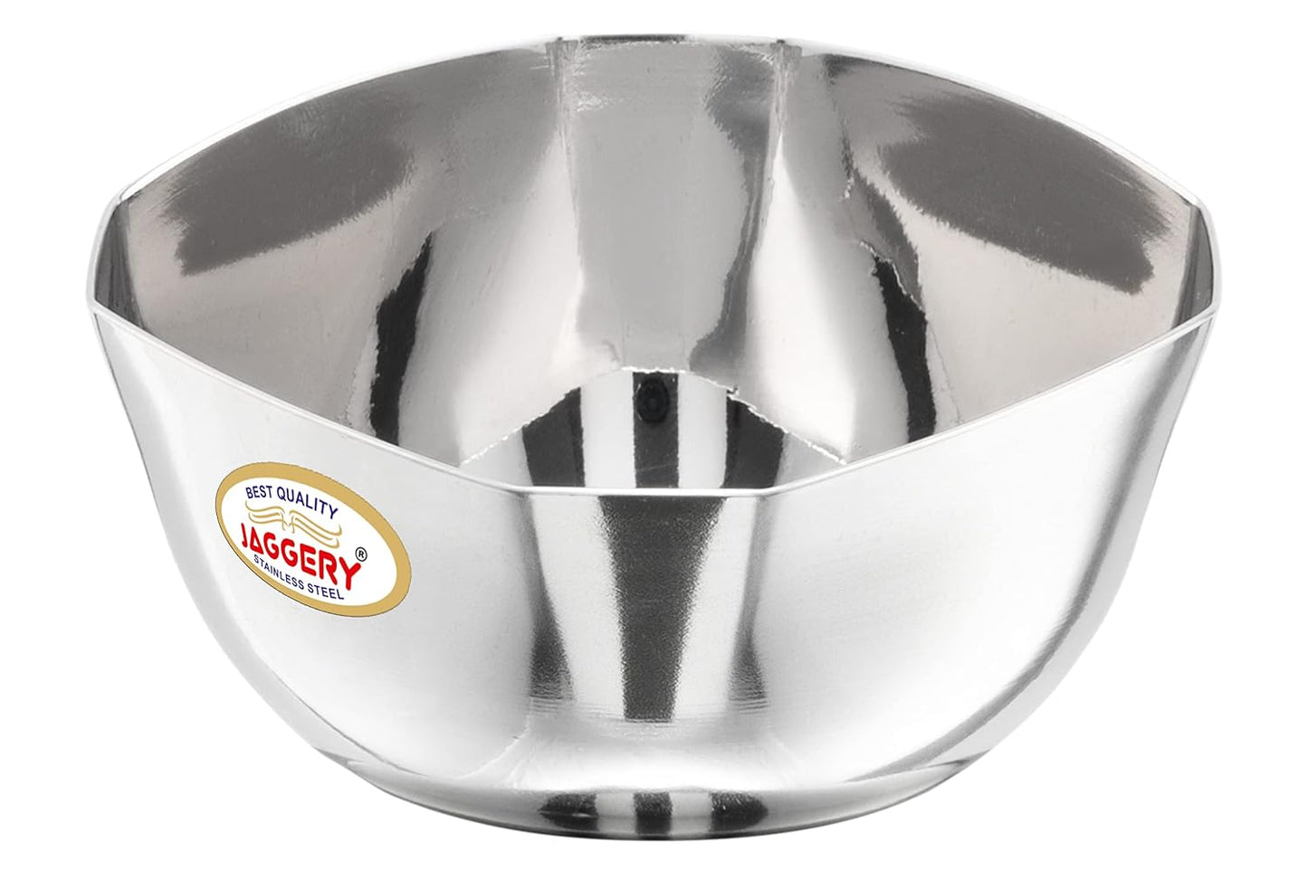 JAGGERY- Stainless Steel Heavy Double Square Bowl/Vati/Wati/Katori -Set of 6pcs