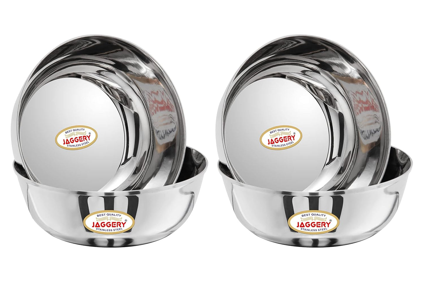 JAGGERY Stainless Steel 700ml Katora Set, Big Bowl
